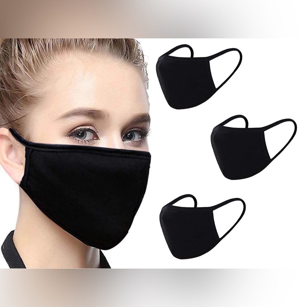 New Adult Reusable Black Face mask (4 pieces)